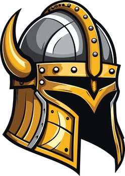 Detailed Illustration of a Viking Helmet vector
