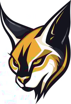 Caracal Mascot Logo Design vector