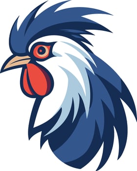 Rooster Head Mascot Illustration vector