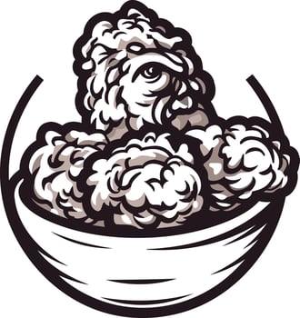 Monster in a Bowl vector