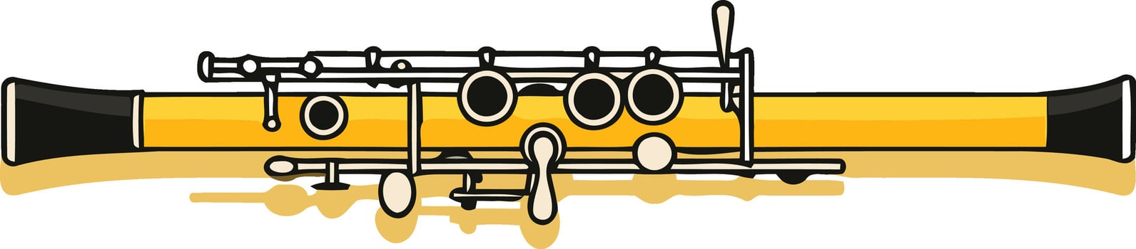 Yellow Clarinet Illustration vector