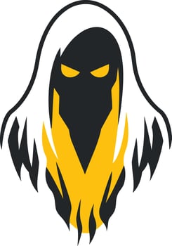 Ghostly Figure in Yellow and Black vector