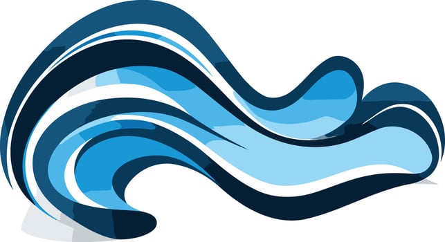 Abstract Blue Wave Design vector