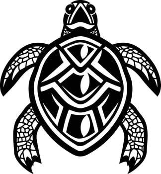 Turtle tattoo design vector