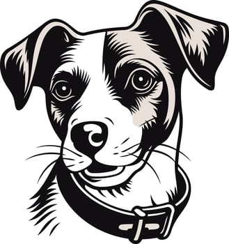 Jack Russell Terrier Portrait Illustration vector
