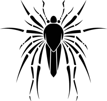 Spider tattoo design vector