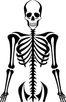 Skeleton with arms and legs vector