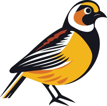 Illustration of a Yellow and Black Bird vector