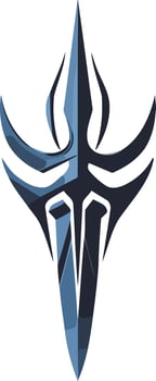 Abstract Blue and Black Tribal Design vector