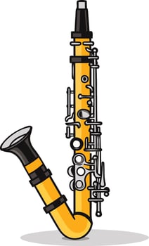 Yellow Clarinet Musical Instrument vector
