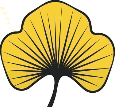 Yellow Ginkgo Leaf Illustration vector
