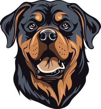 Rottweiler Dog Portrait vector