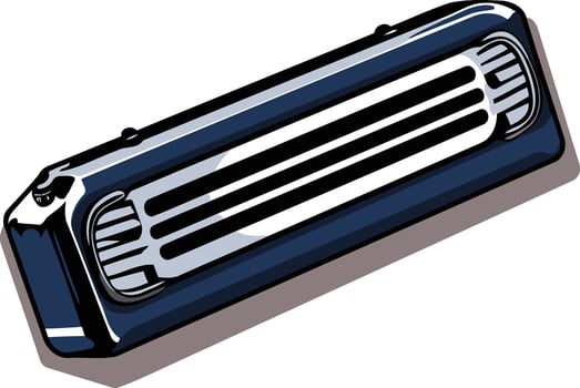 Vintage Car Radiator Grille Illustration vector