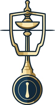 Gold Keyhole Emblem vector