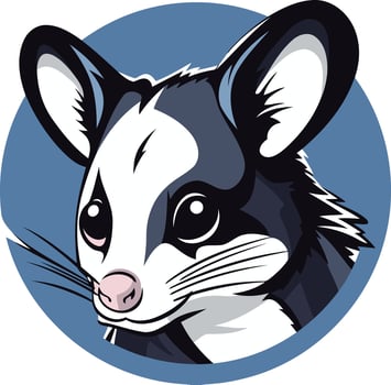 Adorable Cartoon Sugar Glider Portrait vector