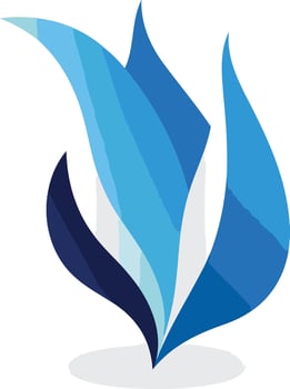 Abstract Blue Flame Illustration vector