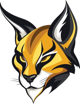 Caracal Head Illustration vector