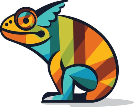Colorful Chameleon Illustration vector