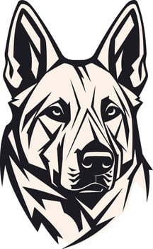 German Shepherd Dog Portrait vector