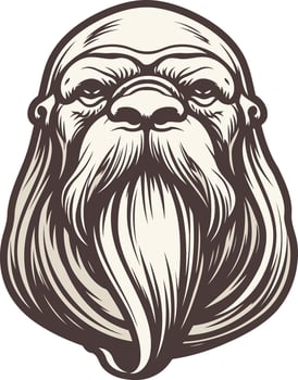 Vintage Illustration of a Bearded Man vector