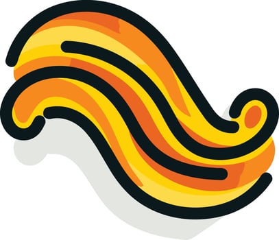 Abstract Yellow and Orange Swirls vector