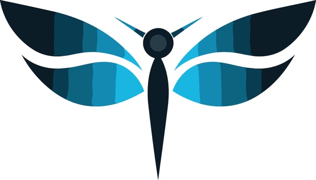 Abstract Blue Dragonfly Illustration vector