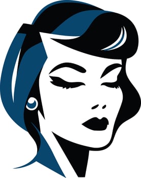 Vintage Style Illustration of a Woman vector