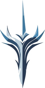 Abstract Blue and White Design with a Sharp Point vector