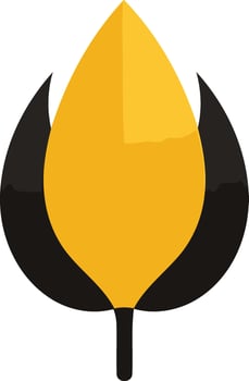Abstract Design of a Golden Leaf vector