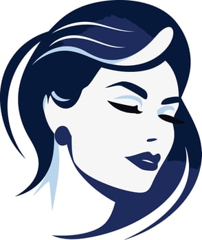 Elegant Woman with Closed Eyes vector