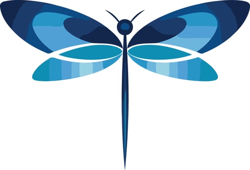 Abstract Blue Dragonfly Illustration vector