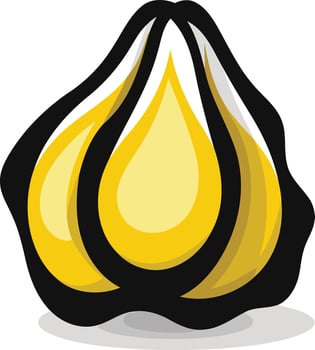 Cartoon Illustration of a Single Garlic Clove vector