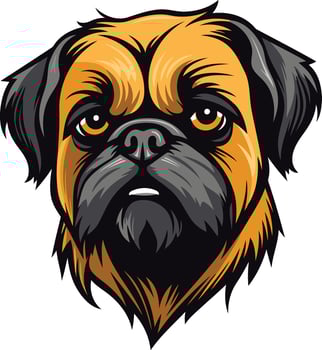 Portrait of a Brussels Griffon vector