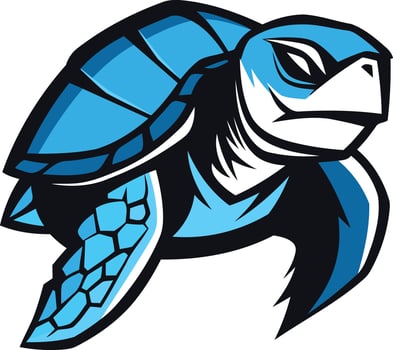 Blue Turtle Mascot Illustration vector