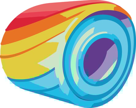 Rainbow Wheel Abstract Design vector