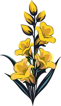 Yellow Flower Bouquet Illustration vector
