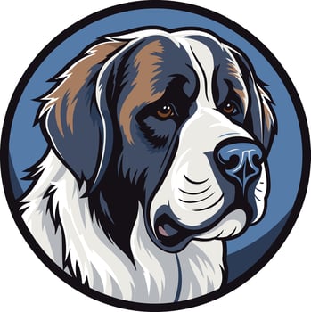 Saint Bernard Portrait vector