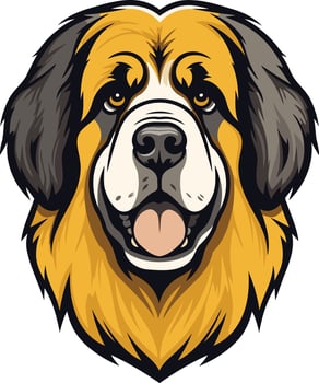 Cartoon Portrait of a Smiling Dog vector