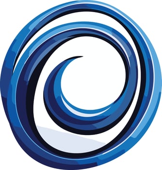 Abstract Blue Swirling Design vector