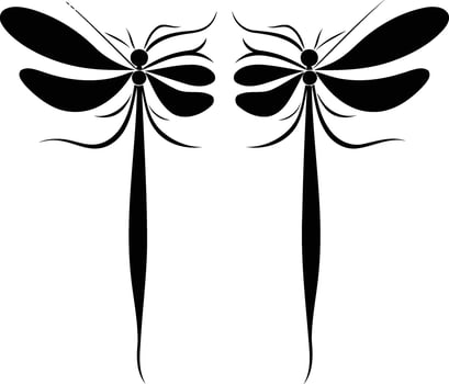 Dragonfly tattoo design clipart vector