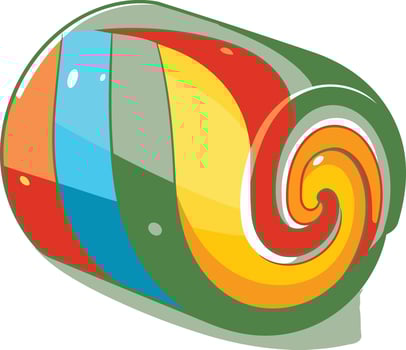 Colorful Striped Swirl Candy vector
