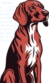 A Red Dog Portrait vector