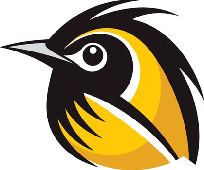 Yellow Headed Bird Logo Design vector