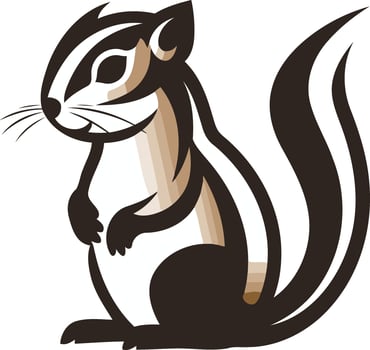 Striped Chipmunk Illustration vector