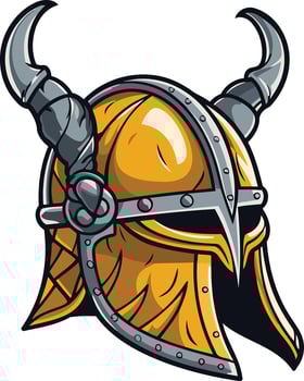 Viking Helmet with Horns vector