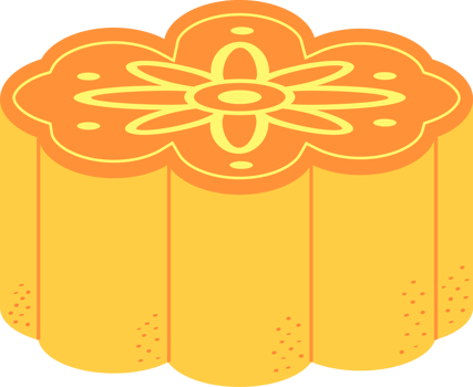 A yellow moon cake png