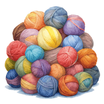 Heap of Yarn Balls Clip png