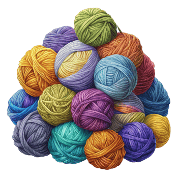 Heap of Yarn Balls Drawing png