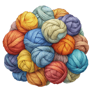Heap of Yarn Balls Illustration png