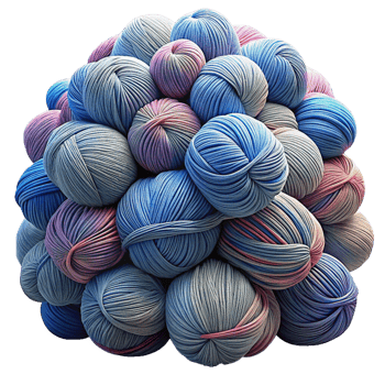 Heap of Yarns Balls 3d Clip Art png